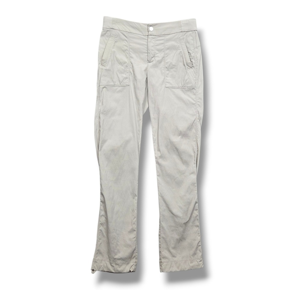 Athleta Trekkie Hike Pant Womens 6 Ripstop Mid Rise Straight Leg STAIN